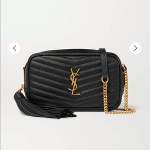 Saint Laurent Lou Mini Quilted Textured-Leather Shoulder Bag